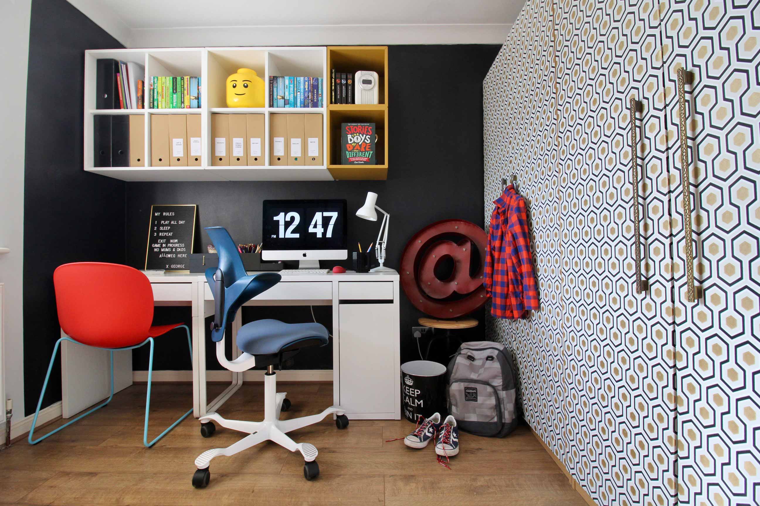 home office featuring HAG Capisco and RBM Noor