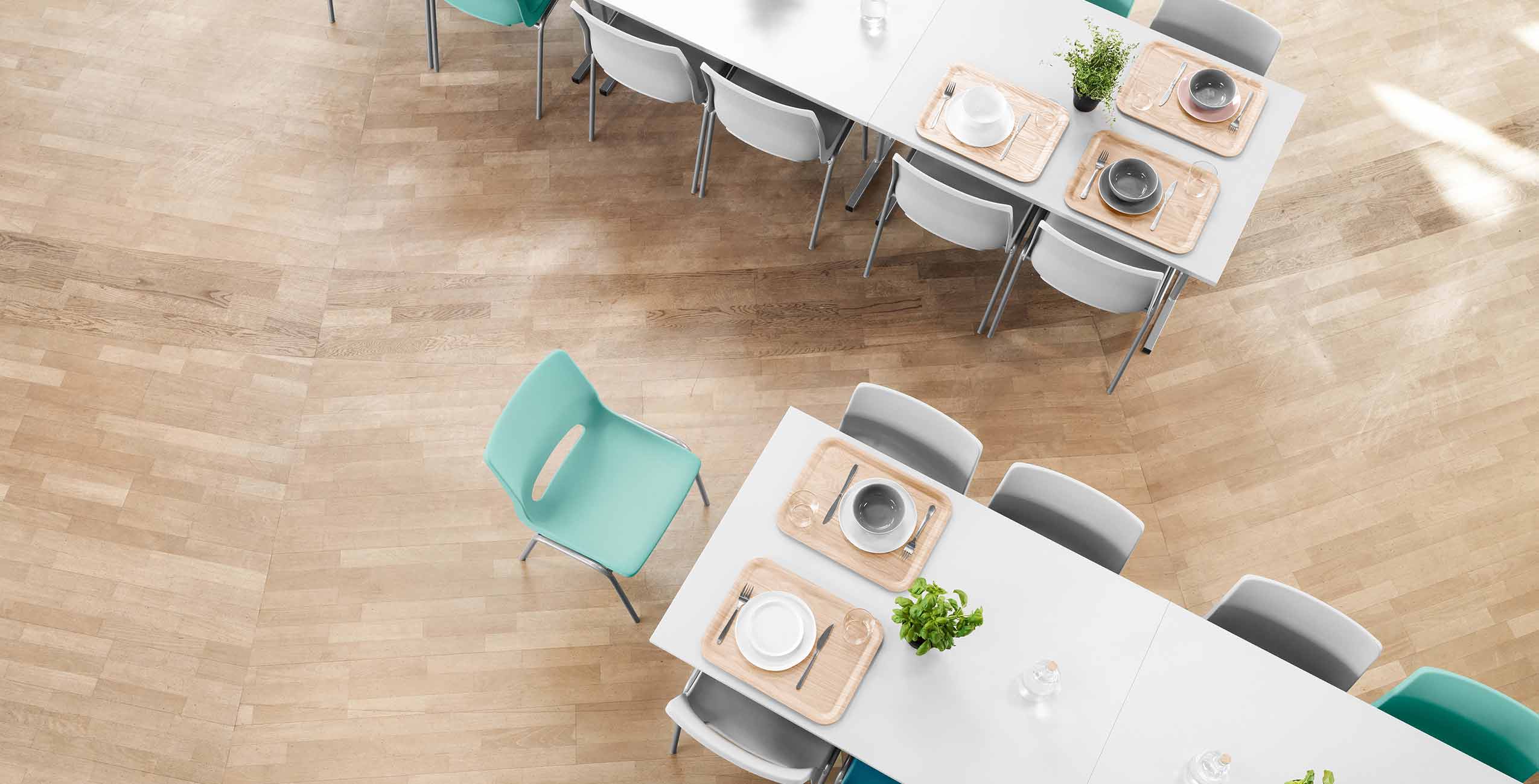 Chairs for cafeterias and canteens in school