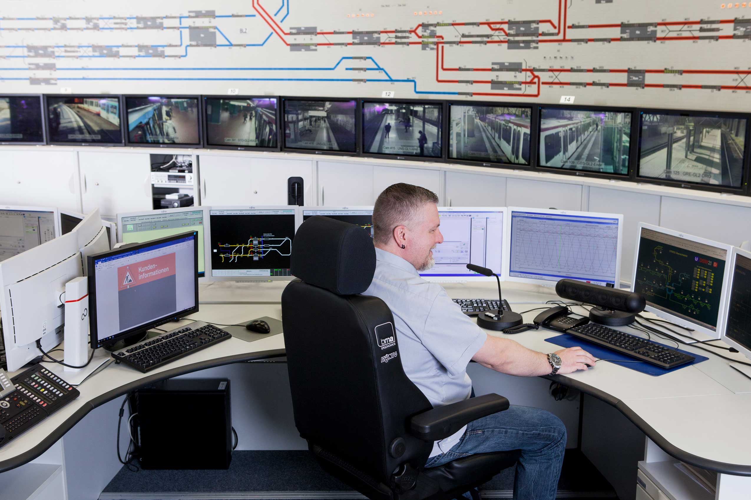 RH Secur 24 chairs in control room at DSW 21 (Dortmund public utilities) | Photo : Nina Ditscheid