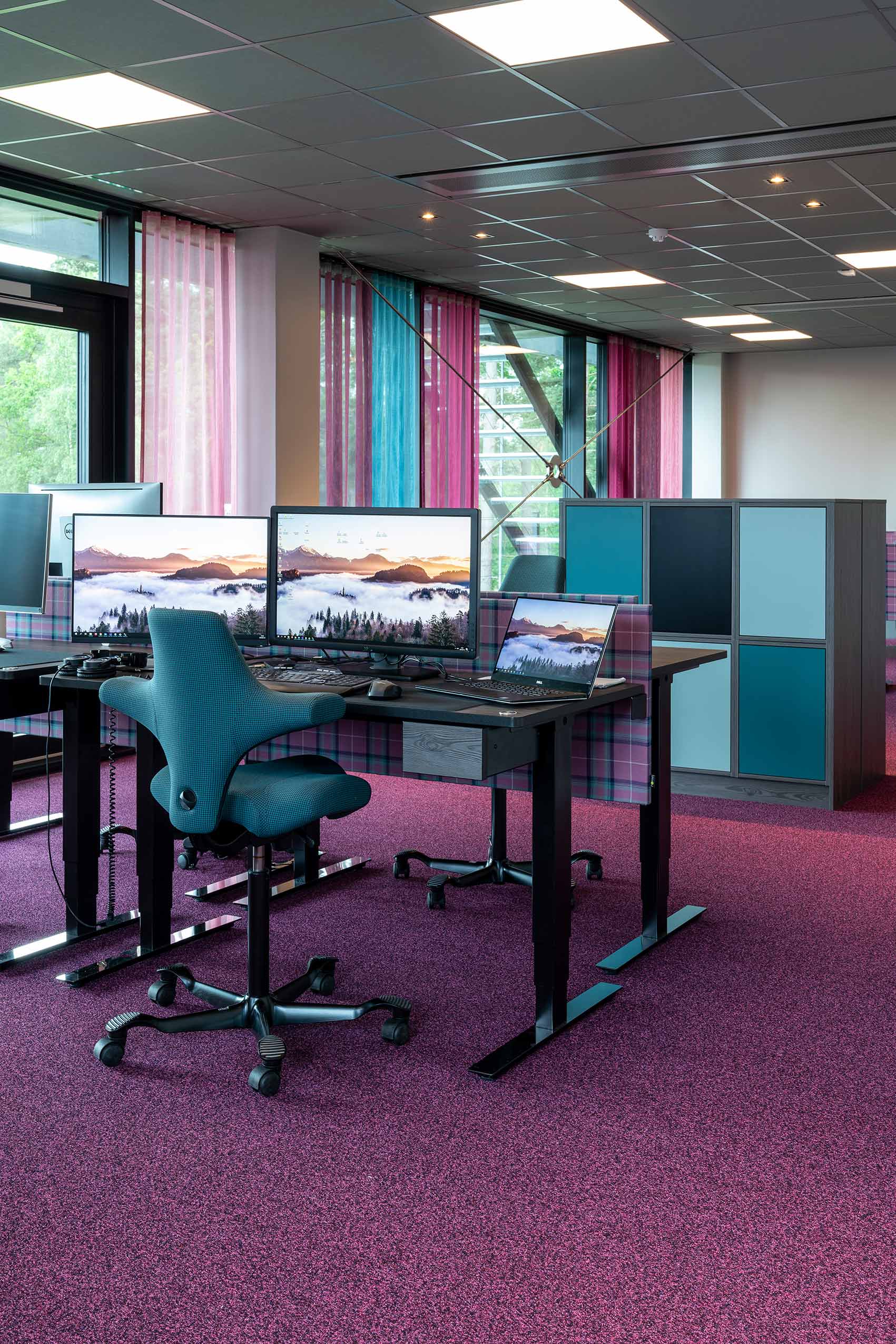 HÅG Capisco chairs in open office space at Meridium, Sweden | Photo : Jason Strong