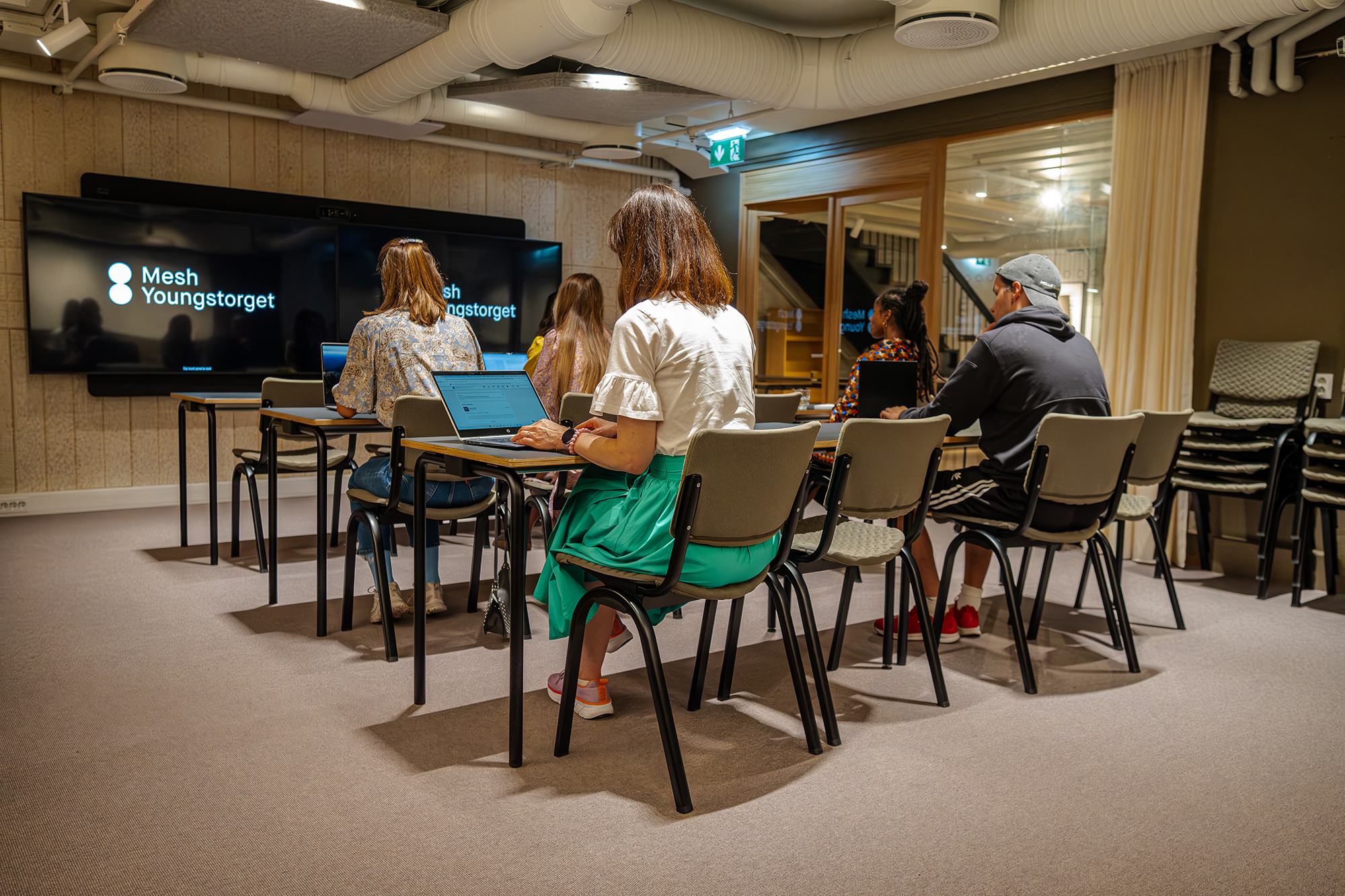 HÅG Celi chairs in lecture room at Mesh Community Youngstorget | Photo : Michal Chojnacki