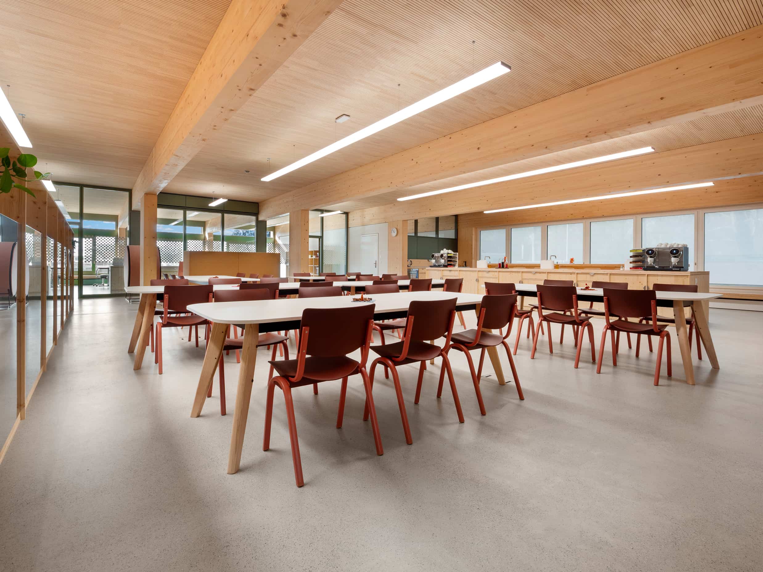 Interior of wiesental school featuring hag celi in teacher staff room. Photographer Phillip Spillmann
