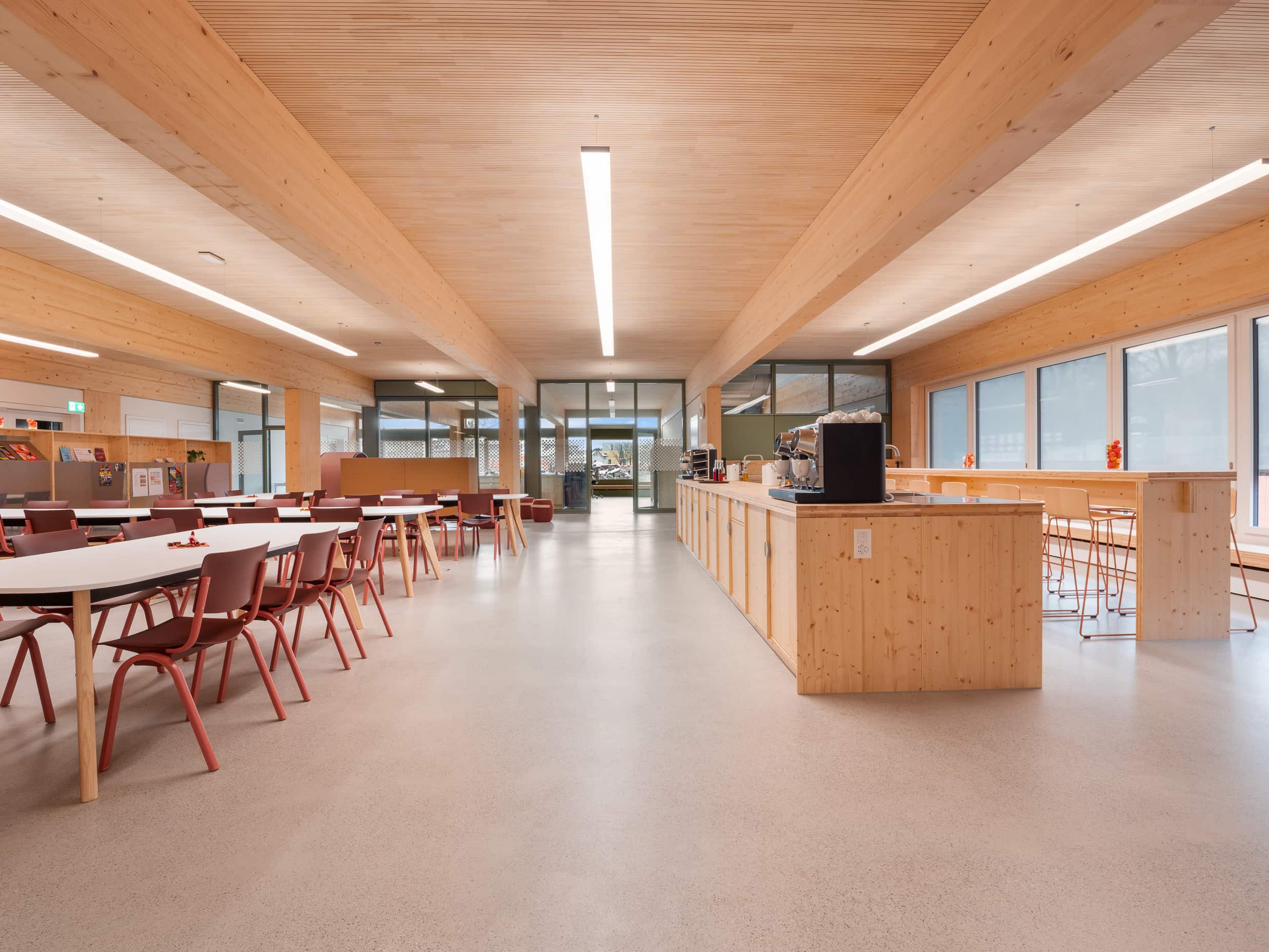 Interior of wiesental school featuring hag celi in teacher staff room. Photographer Phillip Spillmann