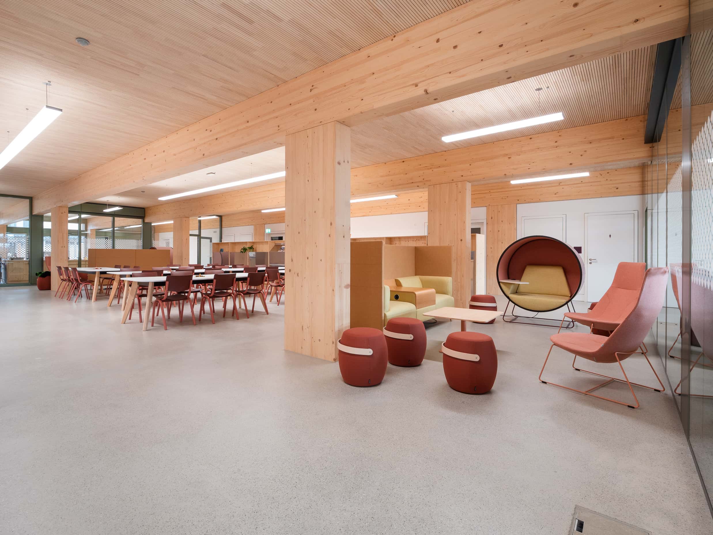 Interior of wiesental school featuring hag celi in teacher staff room. Photographer Phillip Spillmann