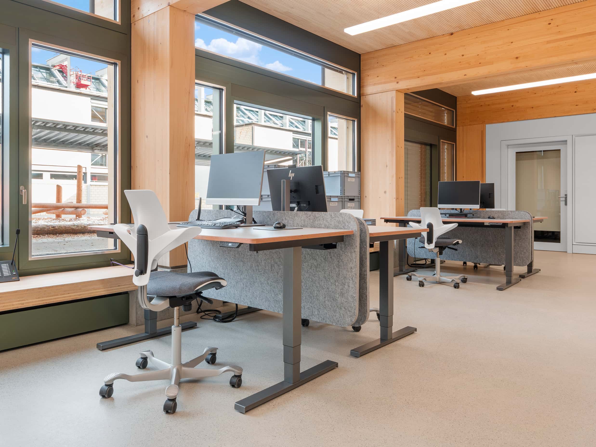 Interior of wiesental school feature hag capiscu puls chairs Photographer Phillip Spillmann