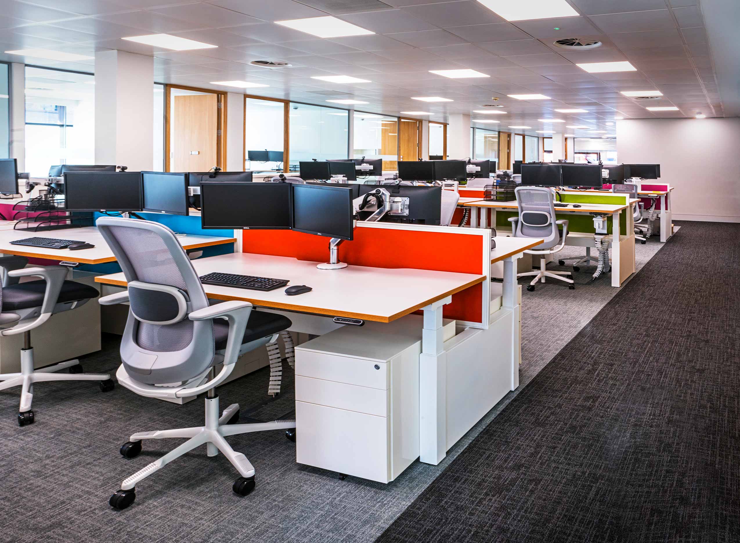 HÅG SoFi chairs in open office space at Mourant Ozannes | Photo : Andy Le Gresley Photography