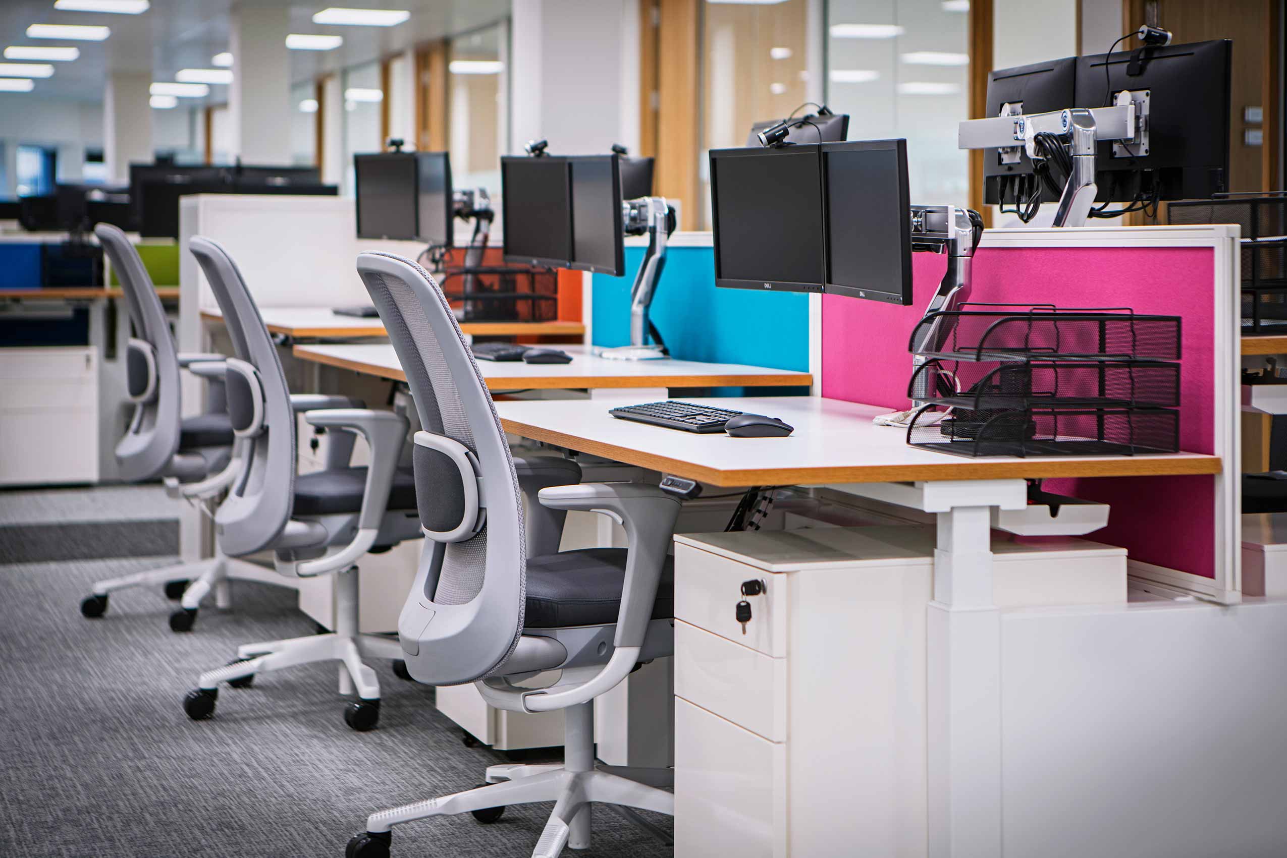 HÅG SoFi chairs in open office space at Mourant Ozannes | Photo : Andy Le Gresley Photography