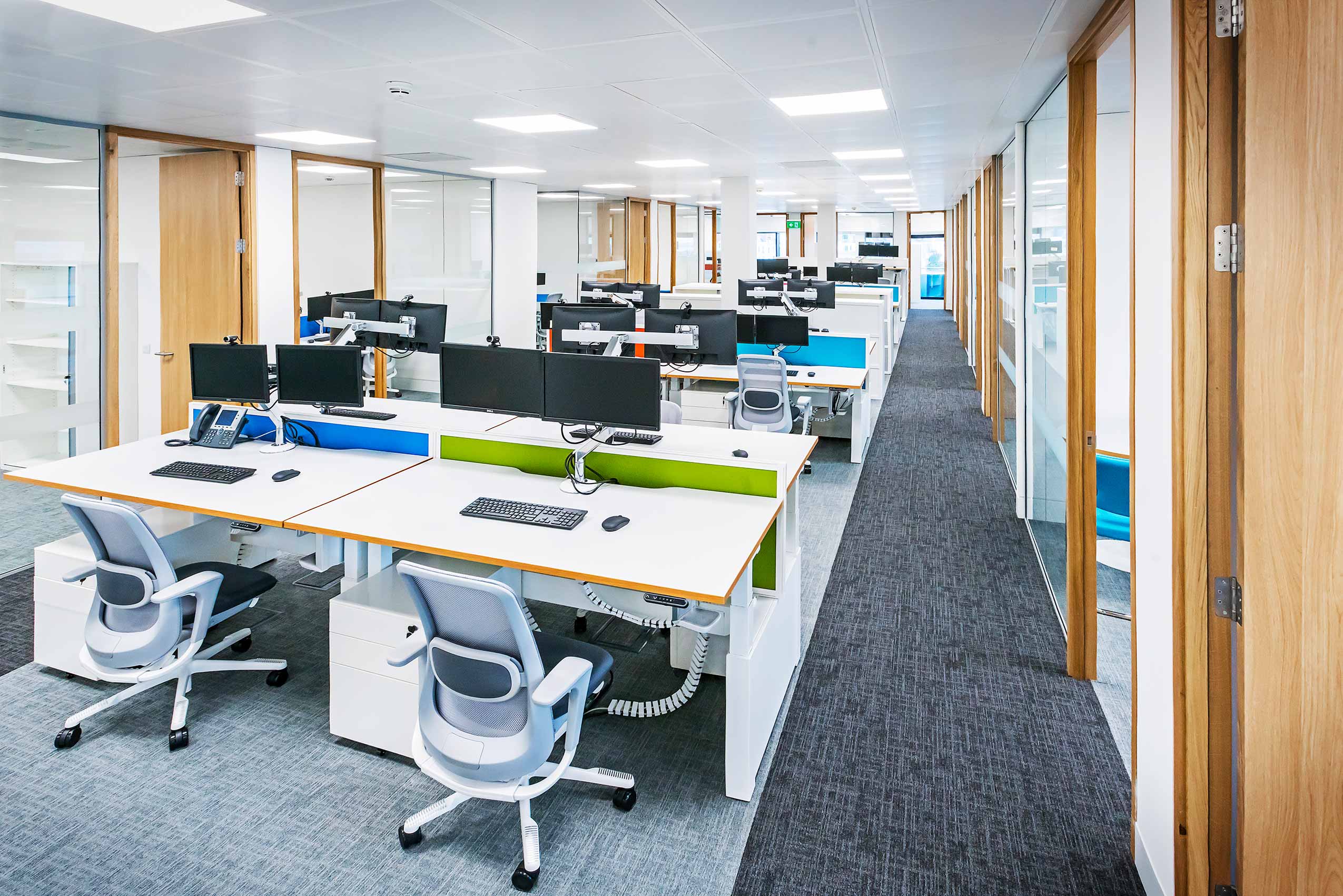HÅG SoFi chairs in open office space at Mourant Ozannes | Photo : Andy Le Gresley Photography