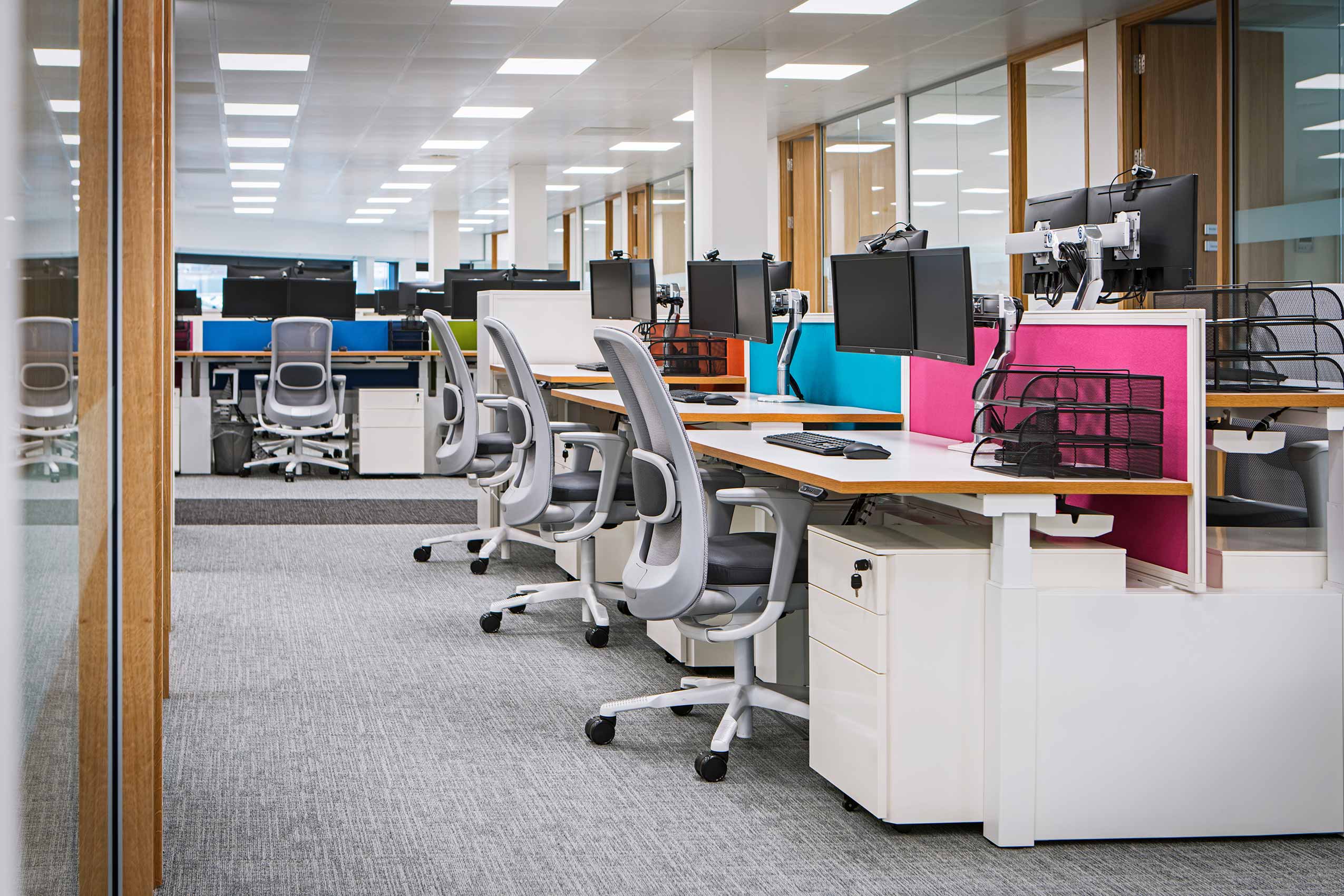 HÅG SoFi chairs in open office space at Mourant Ozannes | Photo : Andy Le Gresley Photography