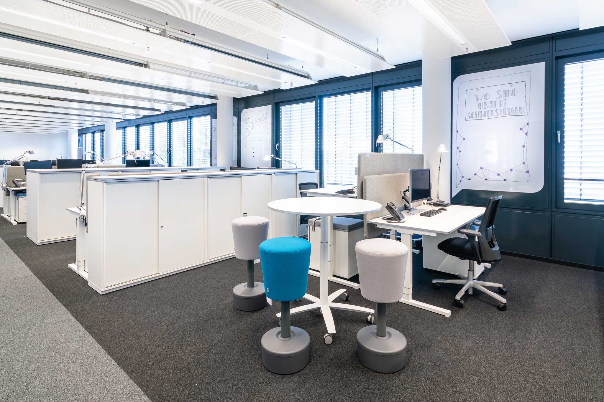 Profim Mickey and HÅG Futu in open office space at Mundipharma | Photo : Kristof Lemp
