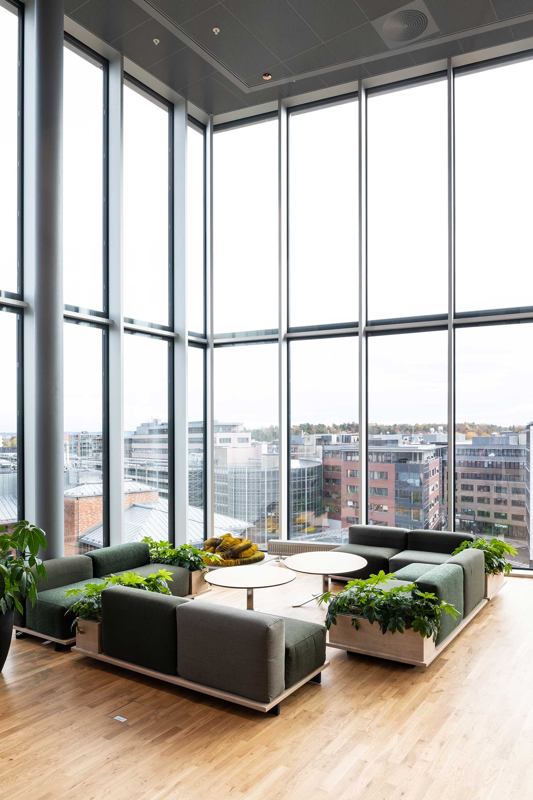 Offecct Meet sofa in Lobby area at Orkla | Photo: Niklas Hart
