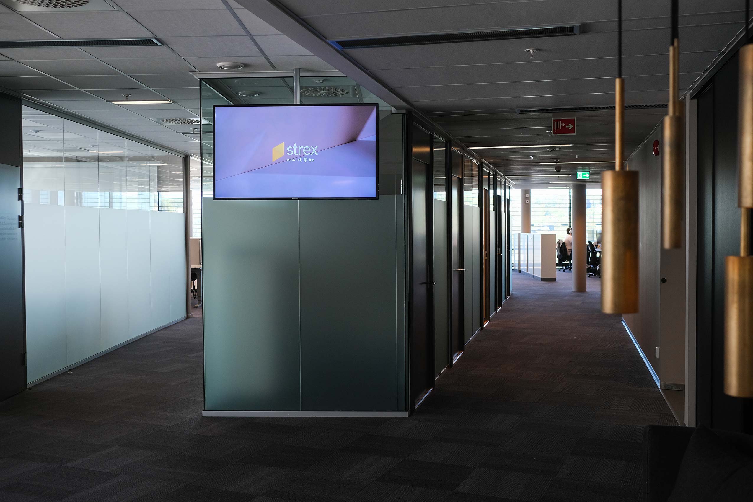 A corridor at Strex's Oslo office