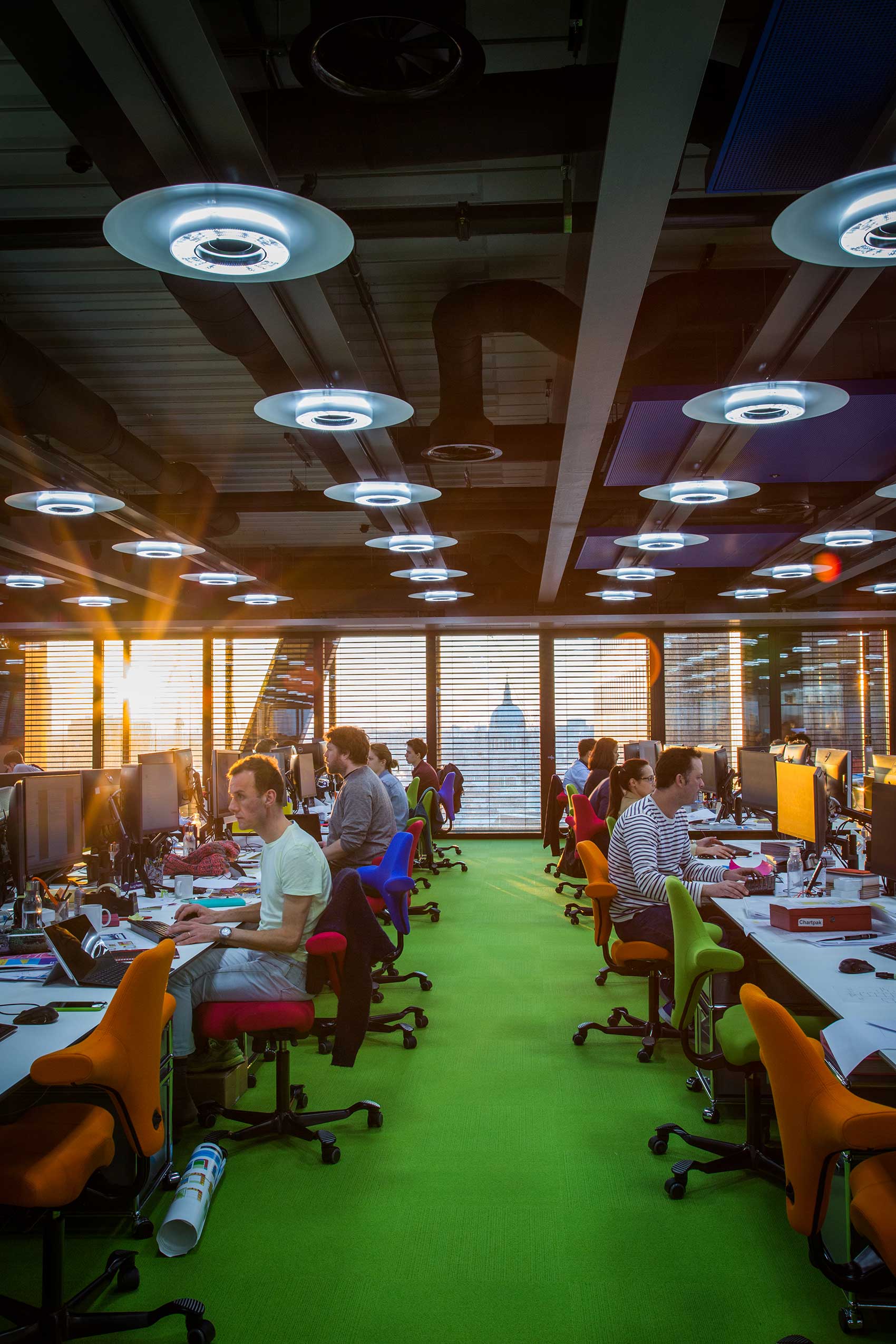 HÅG Capisco chairs in open office space at RSHP Architects Office, London | Photo : Paul Raftery