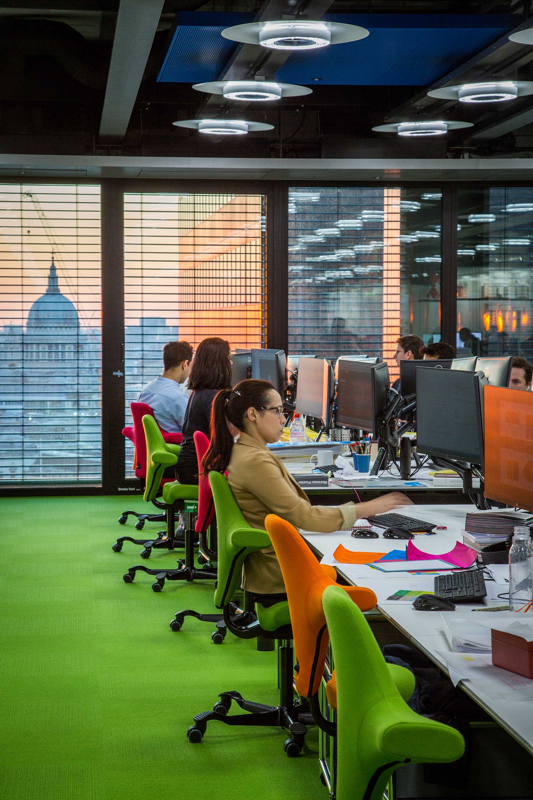 HÅG Capisco chairs in open office space at RSHP Architects Office, London | Photo : Paul Raftery